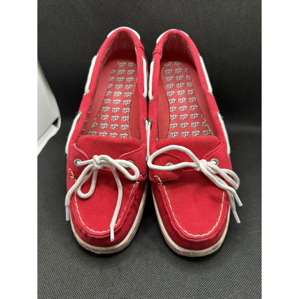 Eastland St.Louis Cardinals MLB Boat Shoes Women’s Size 6.5 M Red Logo Fan Gear